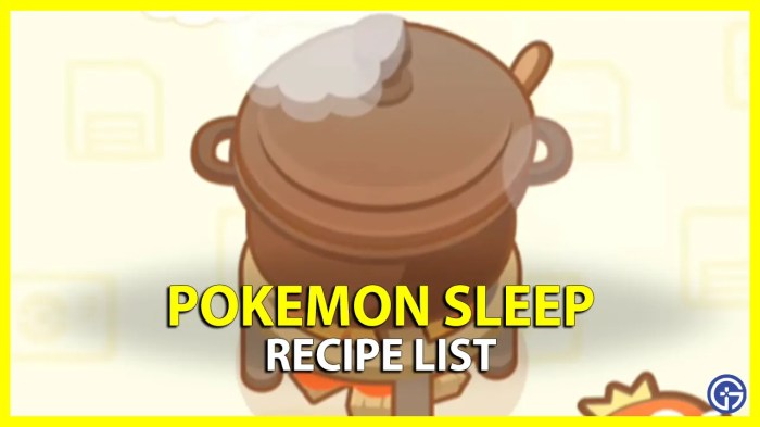 Pokemon sleep dessert recipes