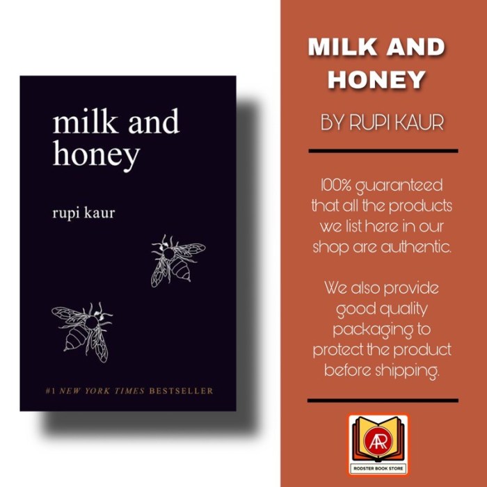 Book with recipes from milk and honey