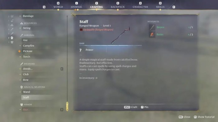 Enshrouded hidden crafting recipes blackmire