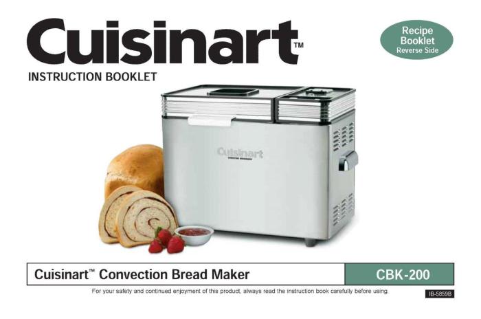 Cuisinart bread machine recipes