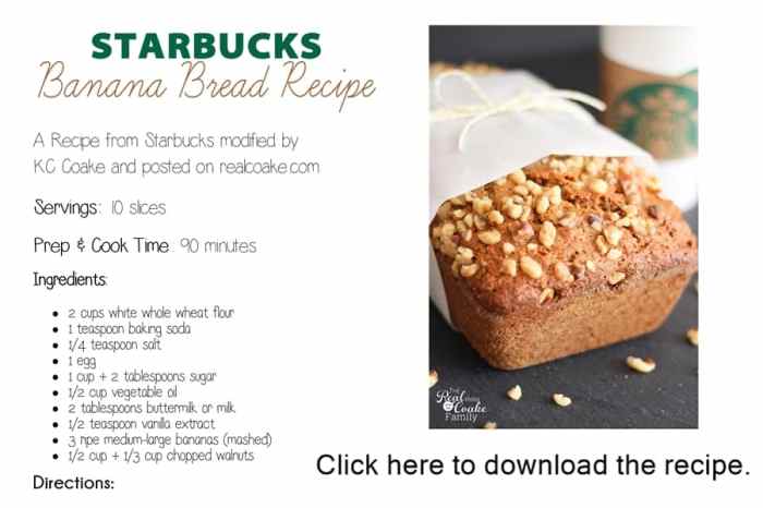 Starbucks banana bread recipe