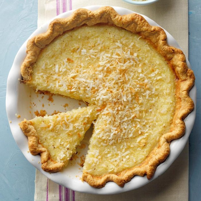 Coconut custard pie recipe