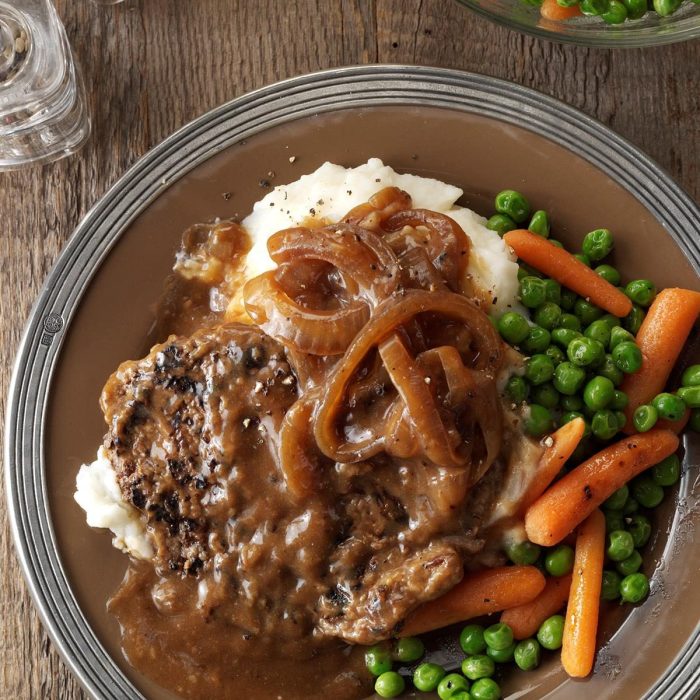 Steak gravy cubed crock beef mashed krista