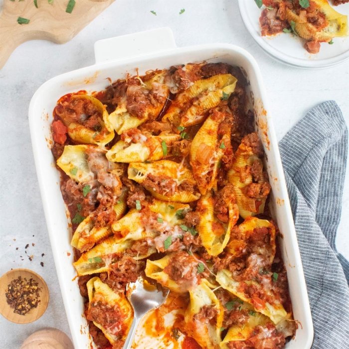 Stuffed shells recipe with meat