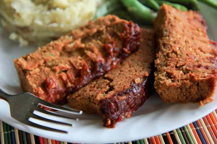 Meatloaf smoky meatless recipe veganosity potluck cathy make sisters stew