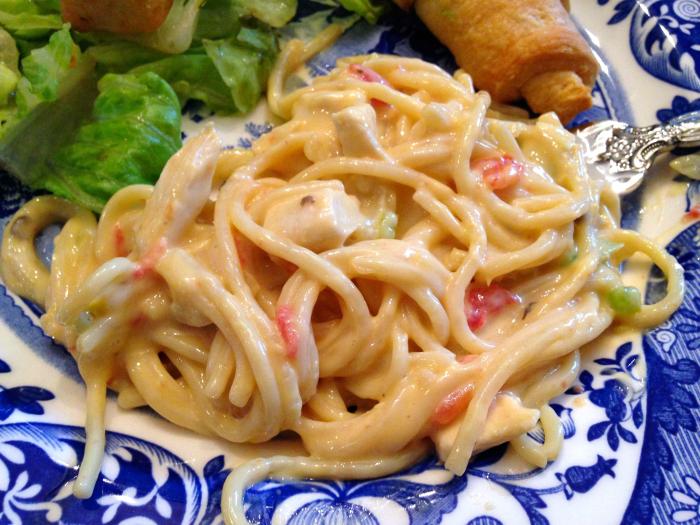 Spaghetti casserole cheesy rotel creamy thecountrycook sour noodles grilled