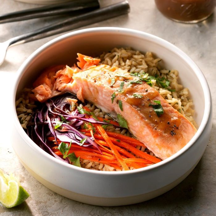 Salmon and rice recipe