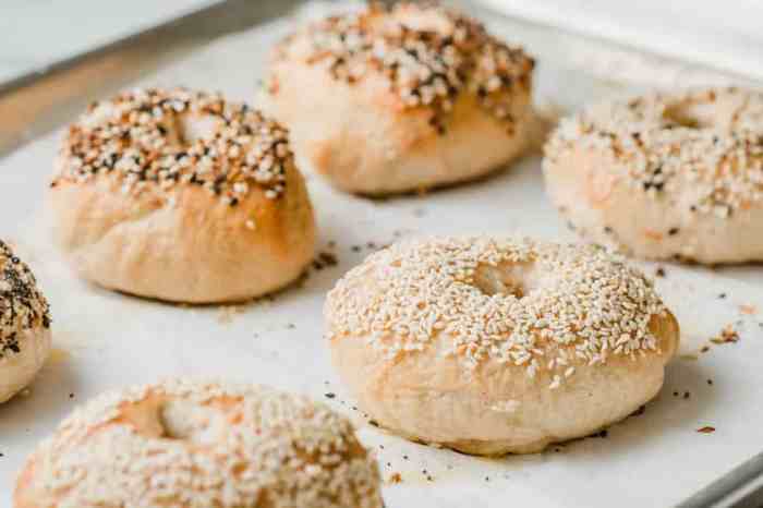 Sourdough bagels bagel baking sesame zesty seeds chewy