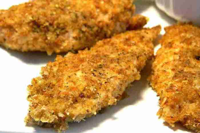 Thin sliced breast dredged dipped seasoned sipandfeast
