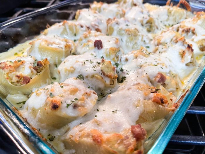 Chicken stuffed shells recipe