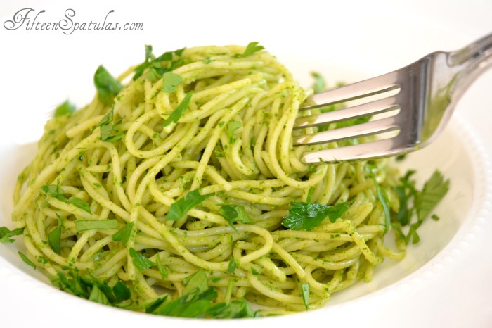 Spaghetti poblano flavor