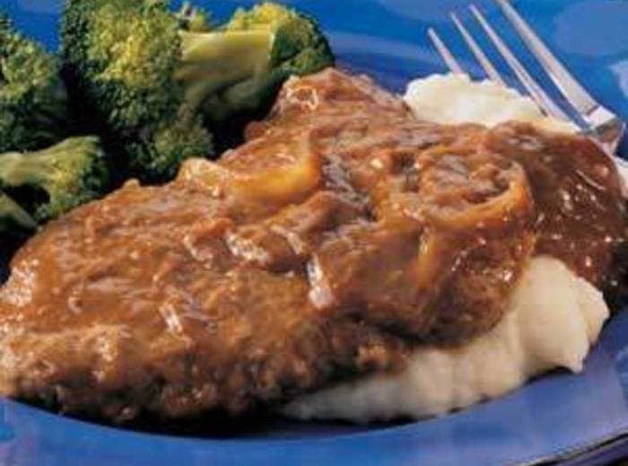 Steak crock pot cube gravy recipe cubed top tipbuzz smothered