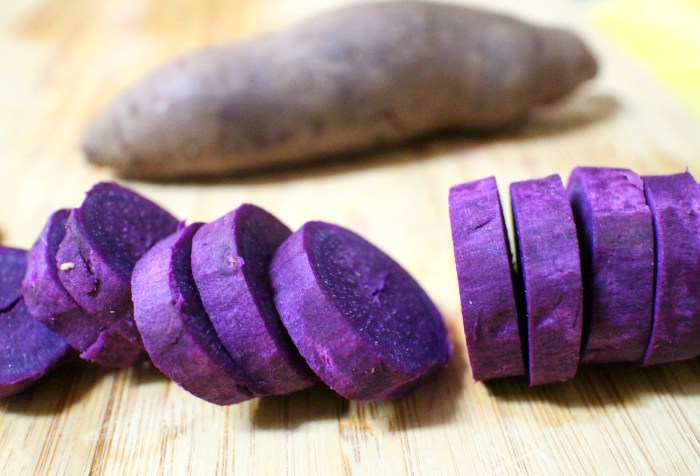 Purple sweet mashed potatoes potato stokes recipe yam recipes mash jeanetteshealthyliving japanese roasted yams vegan food