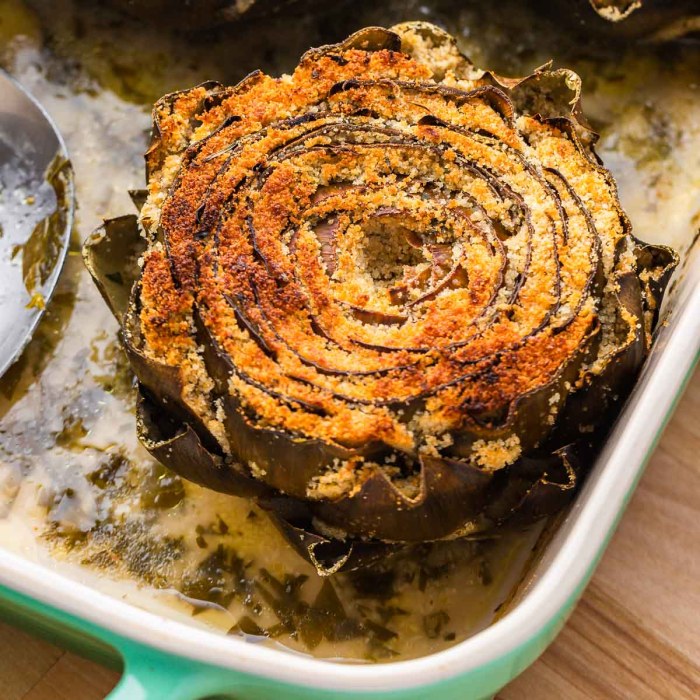 Artichokes stuffed recipe meat breadcrumbs